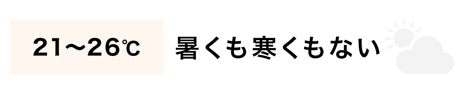 21~26℃